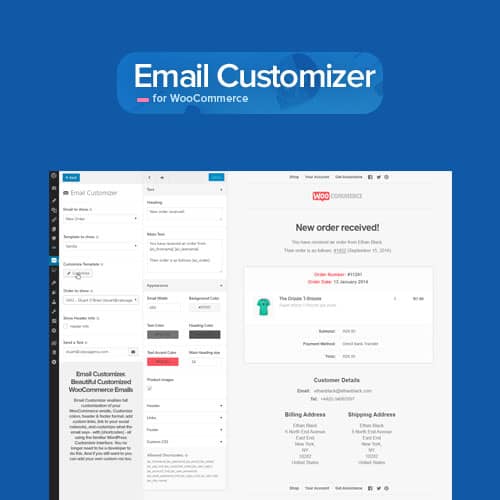 email customizer wocommerce